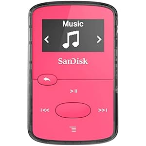 SanDisk 8GB Clip Jam MP3 Player, Pink – microSD card slot and FM Radio – SDMX26-008G-G46P