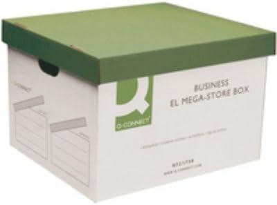 Q-Connect MegaStore Box Green and White (Pack of 10) KF21738