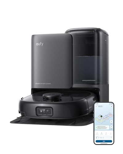 eufy Omni E25 HydroJet Saugroboter mit Wischfunktion, 20.000Pa Turbo-Saugkraft, DuroSpiral...