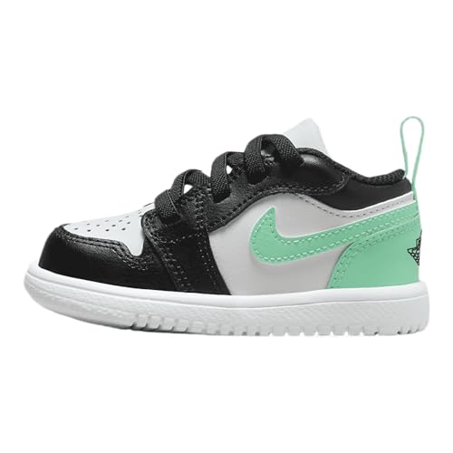 Jordan 1 Low Alt Baby/Toddler Shoes (DR9747-131, White/Black-Green Glow)