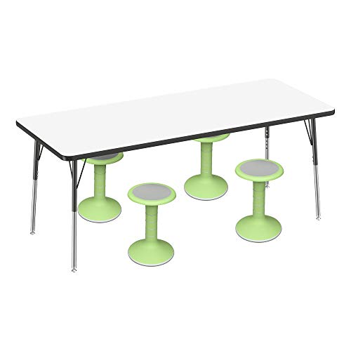 Image of Learniture Active Motion Stool Flexible Seating for School Classroom, Office or Home - 18 inch Seat Height - Green Apple (LNT-NUS450-GA-SO)