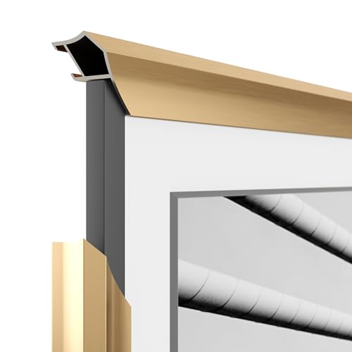 Image of Pale Gold Prismatic 85 inch Deco TV Frame for Samsung The Frame /Pro TVs