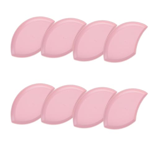 Image of YANCI Lightweight Wheat Straw Appetizer Plates, Reusable Unbeakeable Dinner Plates Set, 18 x 11 cm, Dishwasher & Microwave Safe (Pink, Pack of 8)