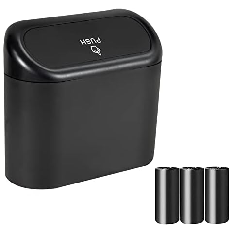 EnthuLove Mini Car Trash Can with Bags Cover