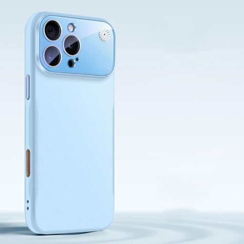 Coque iPhone 11 silicone liquide bleu avec protection objectif de grande fenêtre