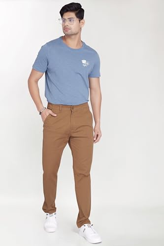 Image of DIVISIVE Men's Regular Fit Cotton Chinos Trousers Pants