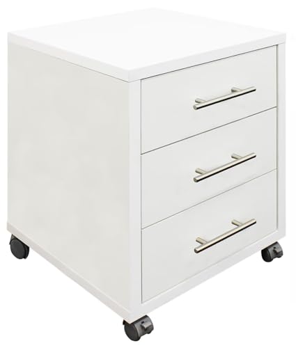 Schildmeyer Serie 3000 Büro-Rollcontainer, perl weiß, Holzwerkstoff, 42 x 44.1 x 58.8 cm, 701974 Schildmeyer Serie 3000 Büro-Rollcontainer, perl weiß, Holzwerkstoff, 42 x 44.1 x 58.8 cm, 701974