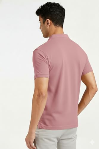 Image of Men's Plain Polo Neck T-Shirt | Comfortable | Stylish Casual & Smart Wear | Half Sleeve | Regular Fit
