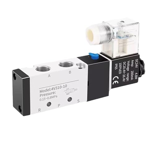 Électrovanne pneumatique 4V110 boîtier aluminium haute résistance AC380V 6mm