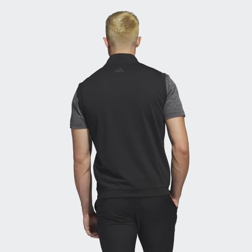 adidas Men's Elevated Quarter Zip Pullover Vest, Black, Small - image 3