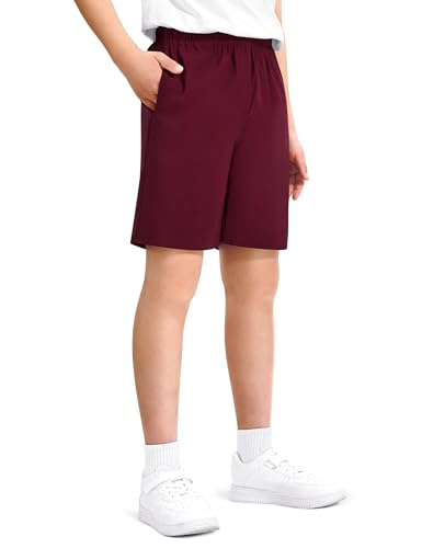 Image of Somaibo Boys Athletic Shorts Kids Quick Dry Basketball Soccer Running Sports Gym Active Performance Shorts with Pockets