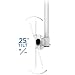Mount-It Ceiling TV Mount Bracket, Fits 40 42 47 50 55 60 70 Inch Flat Panel Televisions, Adjustable Height Telescoping Tilt and Swivel, Mount on Vaulted Ceilings Up to VESA 600x400 (MI-509L), White