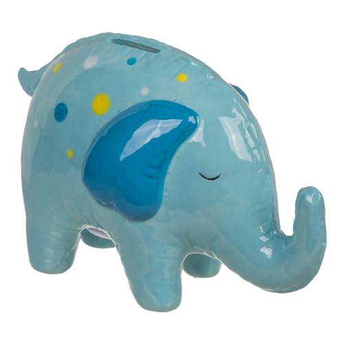 Out of the blue Tirelire éléphant Bleu en céramique