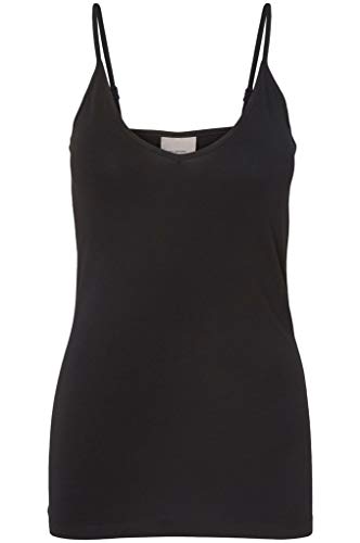 Vero Moda NOS Damen Top VMMAXI MY SOFT V SINGLET NOOS, Schwarz (Black), 34 (Herstellergröße: XS)
