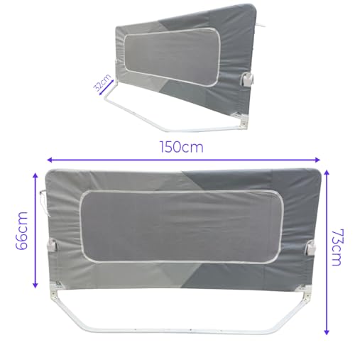 Grade de Cama Proteção Infantil Idosos Bebê Formato em U Unissex Guarda Evita Queda Fácil Instalar G