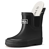 HISEA Kids Barefoot-Friendly Rain Boots, 100% Natural Rubber...
