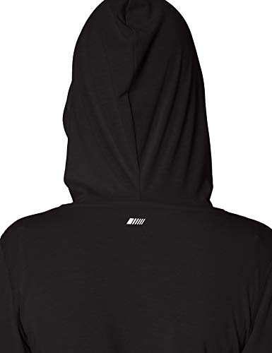 Amazon Essentials Women's Studio Long-Sleeve Lightweight Cross-Front Hoodie, -black, Large