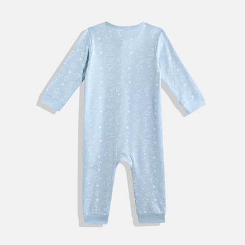 Image of Mothercare Girls Autumn Charm Printed Full Sleeve All-In-One Romper | Soft Cotton Jumpsuit Bodysuit for Baby & Toddler | (Pack of 2)
