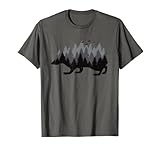 Hedgehog Forrest Cute Nature Lover Art T-Shirt