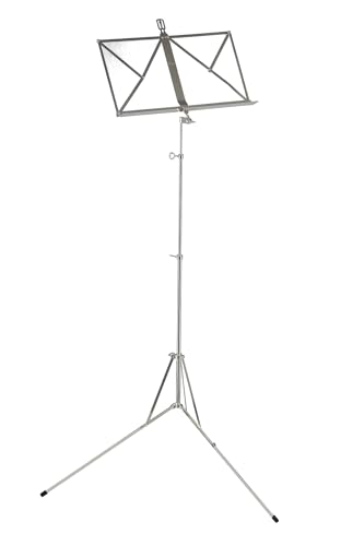 Atril Wittner 964a, atril ajustable en altura con gran soporte para partituras, extra largo (110–175 cm), ligero y plegable, 1,1 kg, Made in Germany