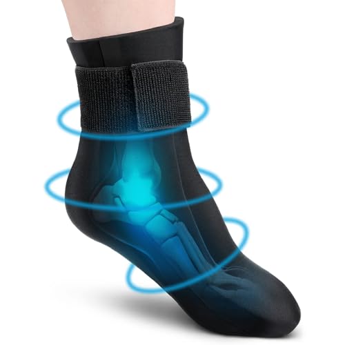 ABUBU Chaussette de thérapie Chaude et Froide, Chaussette en Gel réutilisable, attelle de Cheville, fasciite Plantaire, arthrite, gonflement, entorse, Douleur au Pied, blessure