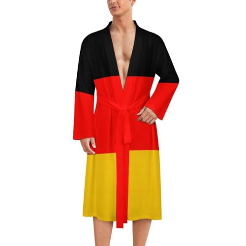FWJZDSP Generican Bademantel mit Flaggendruck, weicher und bequemer Bademantel, hautfreundlich und atmungsaktiv