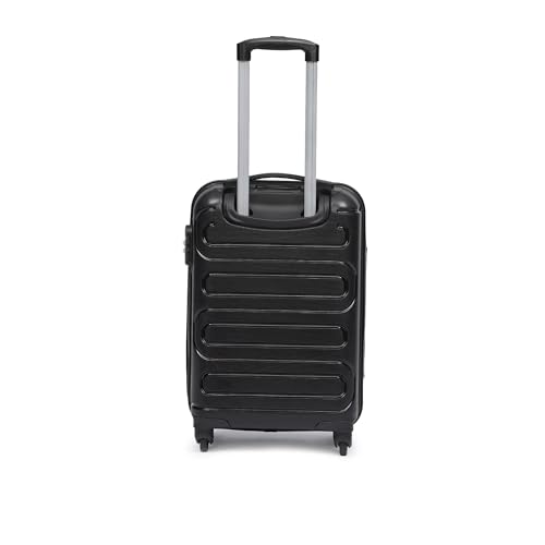 Image of Yayavar Tokyo Textured ABS Hard-Sided Suitcase Bag - 35L| Dual Color Trolley with 4 Spinner Wheels, Number Lock, Water Resistant | Luggage Bag for Travel (Teal & Black, 56cm, Small)