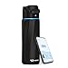 WATERH BOOST - Botella de agua inteligente con recordatorio y rastreador, botellas de acero inoxidable con aislamiento al vacío de doble pared, 710 ml, Negro