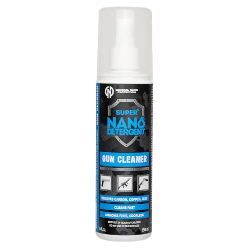 Super Nano Gun Cleaner: Effective Bore Cleaner for Guns, Shotguns, Rifles, and Pistols – Deep Clean, Non-Toxic, Ammonia-Free, Removes Residues, Enhances Accuracy – 5 fl oz