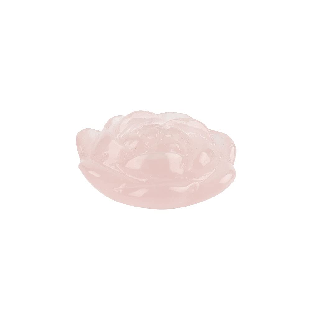 natural stone pendant Collar con colgante de flor rosa for mujer, piedra de cuarzo de cristal rosa tallada a mano de 2,17 pulgadas