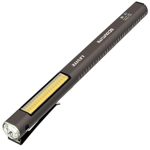 SCOUTLITE Levite EDC Work Pen Light with Electronic Level, Dual-Beam