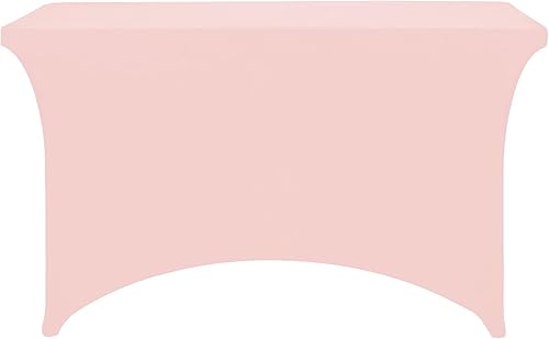 Miniatura 303 de FORLIFE Paquete de 6 manteles de elastano, de ajuste universal para mesas rectangulares de 6 pies, para patios, bodas, banquetes, fiestas