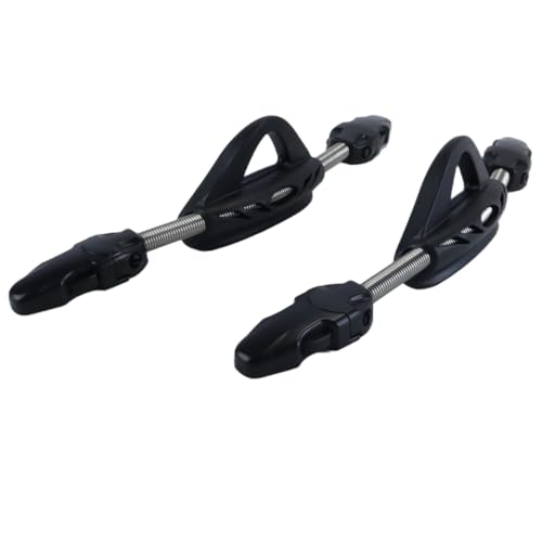 Durlo 2 correas de aleta de resorte de acero inoxidable. Correa de resorte ajustable y antideslizante para Cressi Mares. Resistente a la corrosión del agua de mar y antioxidante (negra).
