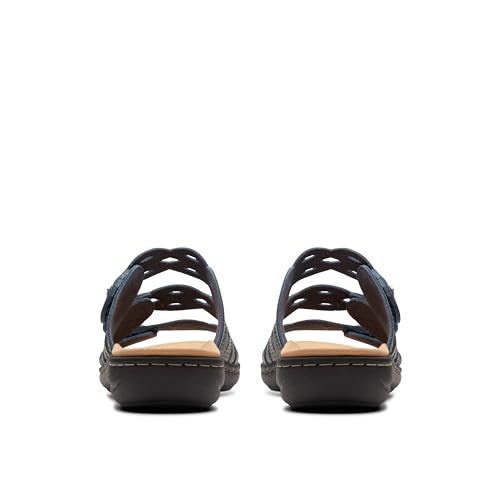 Clarks Clarks Collection Women's Laurieann Ruby Flat Sandal, Navy Leather, 7 Medium US
