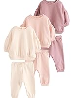 NEXT Baby Mädchen Standard 6er-Set Sweatshirt und Jogginghosen Cream/Pink 86-92