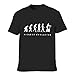 Camiseta de algodón para hombre Fitness Evolution – Casual verano Top negro L