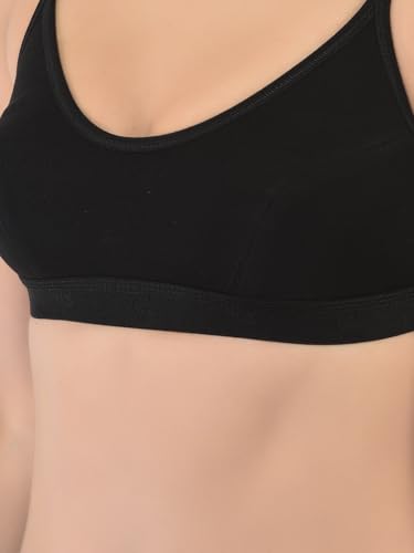 Image of Softline Women's 100% Cotton Wire-Free Non-Padded Bra Combo | Breathable & Soft Fabric | Full Coverage & Everyday Comfort (Pack of 2)