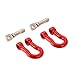 LAFEINA 1:10 Tow Shackle RC Accessory for 1/10 RC Rock Crawler Axial SCX10 TAMIYA CC01 D90 D110 RC Car Truck Parts (Red)