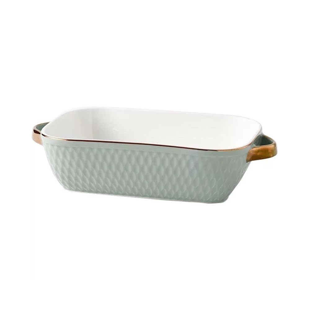 Plaque de cuisson rectangulaire polyvalente verte pour lasagnes et gâteaux au four
