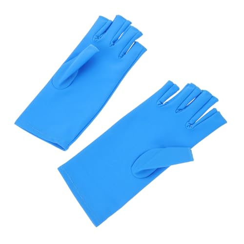 Cabilock Guantes UV Resistentes para Manicura sin Dedos Guantes Antirradiación para Protección de Uñas y Piel Cómodos y Elásticos para Cuidado Solar y Belleza de Manos
