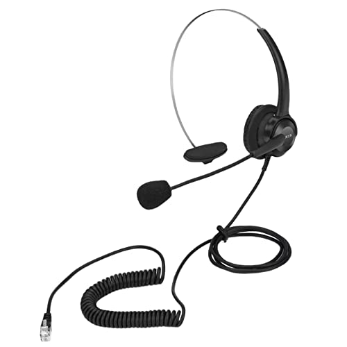 BaotyJie Telephone Headsets with Mic Rotatable Headphone for Telephone Counselling