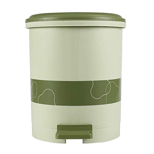 liushop Bote de Basura PLÁSTICO for HOGAR con LA Tapa DE Tapa Puede EL CABILLO Independiente BAÑO DE BAÑO DE BAÑO DE VIVIENDO DE LA Basura ESPLEGADA Papeleras (Color : Blue, Size : M)