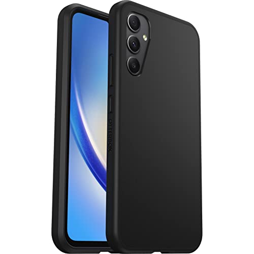 OtterBox Cover per Samsung Galaxy A34 5G Sleek, resistente a shock e cadute, cover Sottile, testata a norme anti caduta MIL-STD 810G, Protezione Antimicrobica, Nero, Senza Retail Package