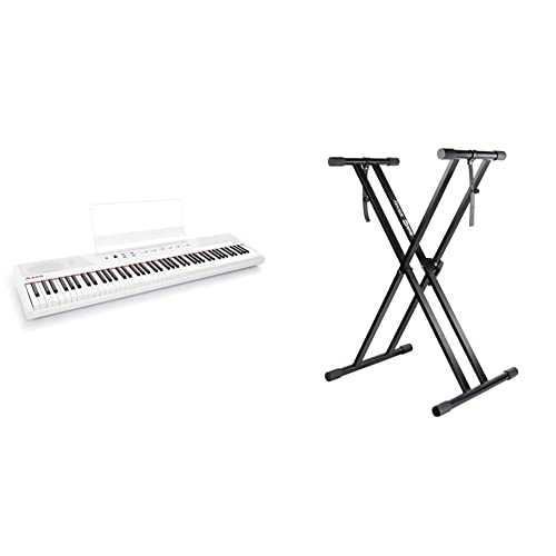 Alesis Recital White – Piano Numérique de Couleur Blanche & Rockjam Xfinity Doublebraced Pré Assemblé Support de Clavier… - Les Beatles, Paul McCartney, John Lennon, RIngo Starr, George Harrison Alesis Recital White - Piano Numérique de Couleur Blanche & Rockjam Xfinity Doublebraced Pré Assemblé Support de Clavier…