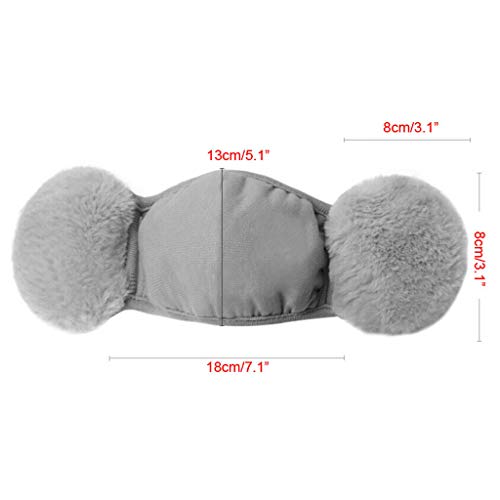 image for Feternal Kids Winter Face Bandanas Cute Reusable & Washable Fleece Win