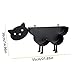 Toilet Paper Holder – Funny Bathroom Art Toilet Paper Stand – Toilet Paper Tissue Storage – Premium Metallic Design – Practical and Convenient (Cat)