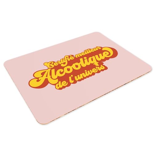 Sets de table rose en liège lot de 4 grands napperons souples pour apéro - 3