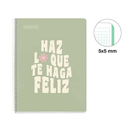 Cahier rigide A4 Miquelrius grille 5x5 de qualité supérieure