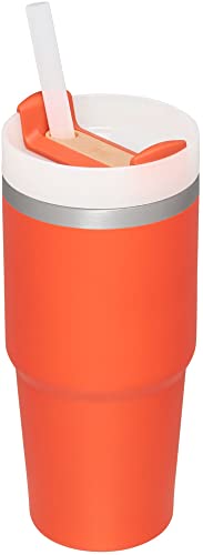 Image of STANLEY Quencher H2.0 Tumbler with Straw 14 oz | Flowstate 3-Position Lid | Cup Holder Compatible for Travel | Insulated Stainless Steel Cup | BPA-Free | Tigerlily