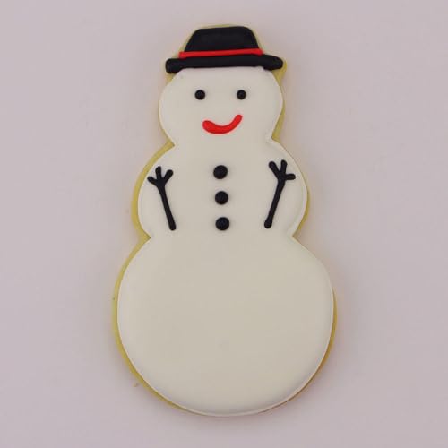 Image of Ann Clark Cookie Cutters Snowman with Hat Cookie Cutter, 4 inch Made in USA | Perfectly Large Size and Shape from America's Largest Cookie Cutter Maker, Food-Safe American Steel, Family Owned Since 1989